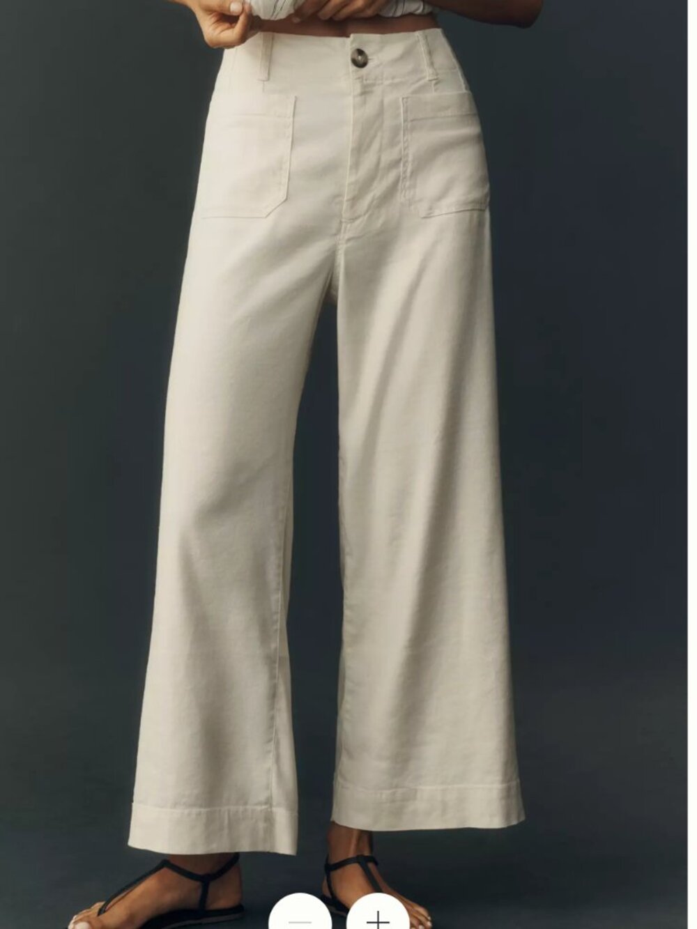 Maeve Colette European Linen Stretch Wide Leg Pants 25 NWT - Picture 2 of 6